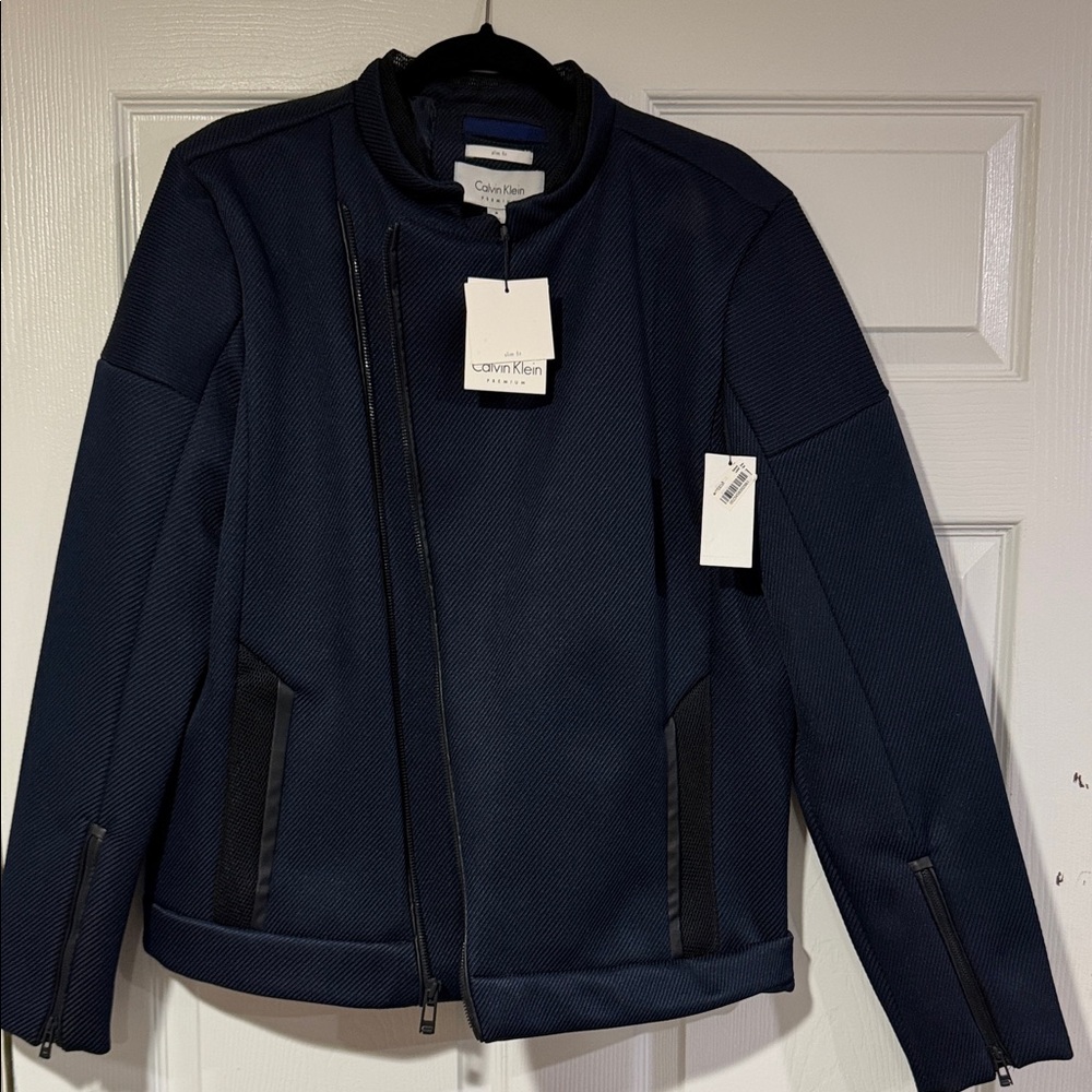Calvin Klein Dark Blue Jacket with Black Details